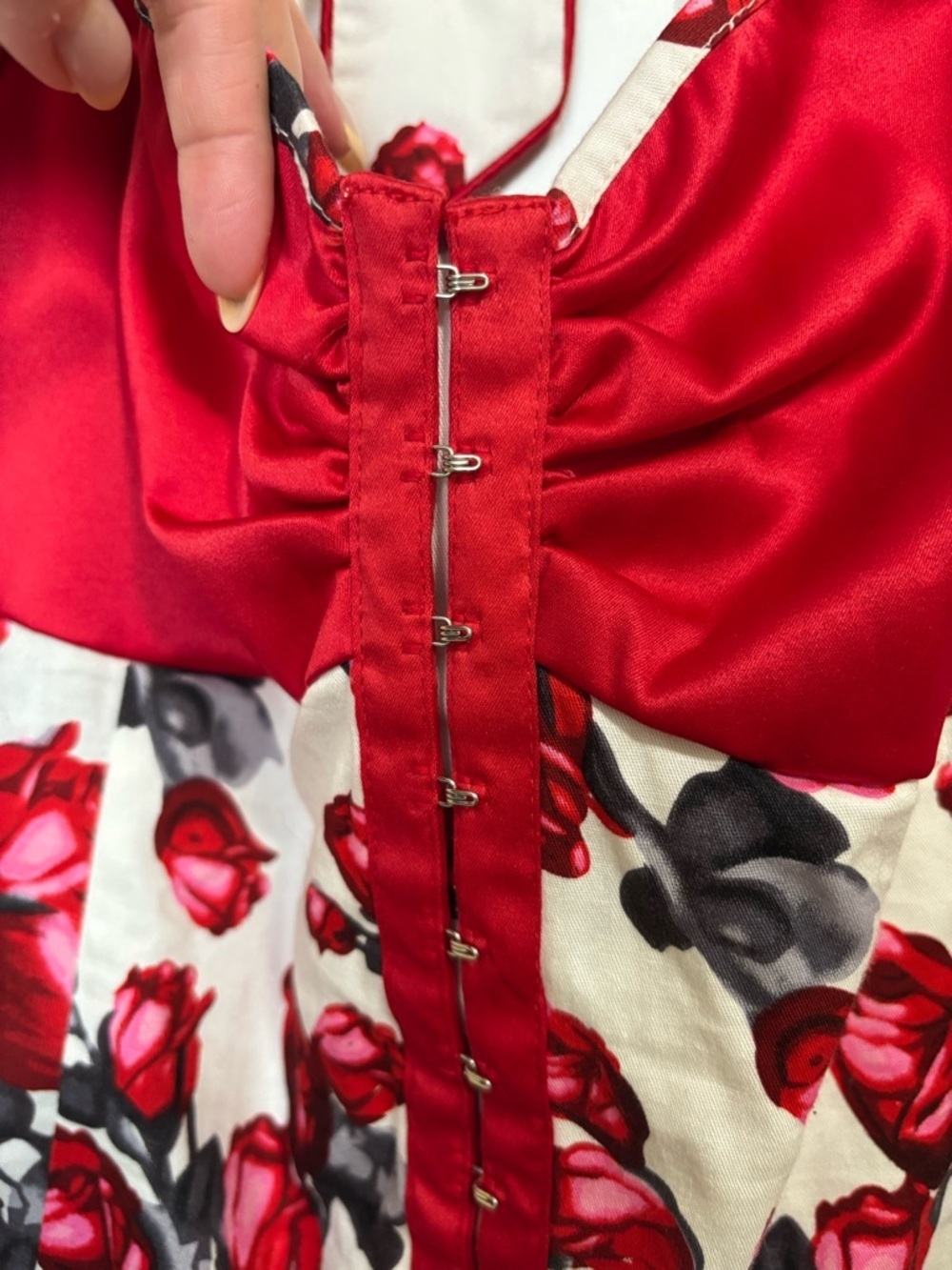 VOODOO VIXEN Retro Floral Corset Halter Top - Picture 3 of 5